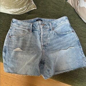 Express Blue Jean Shorts Vintage Distressed
